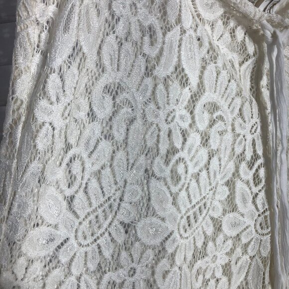 Becca Rebecca Virtue Cream Paisley Lace Swim Cover Up Pants Medium - Picture 3 of 7